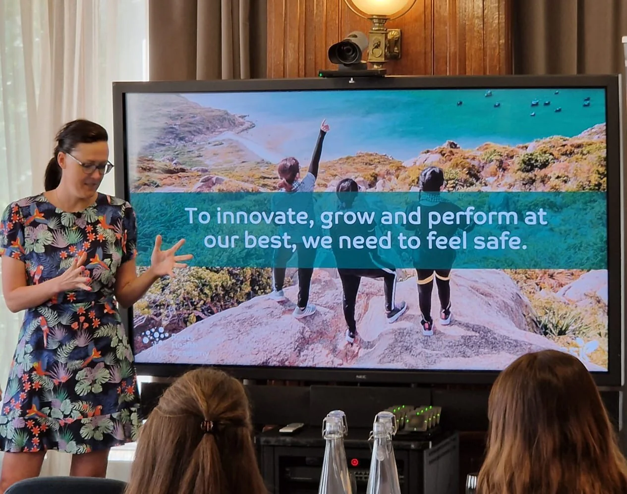 Clare E Kenny delivering a psychological safety masterclass