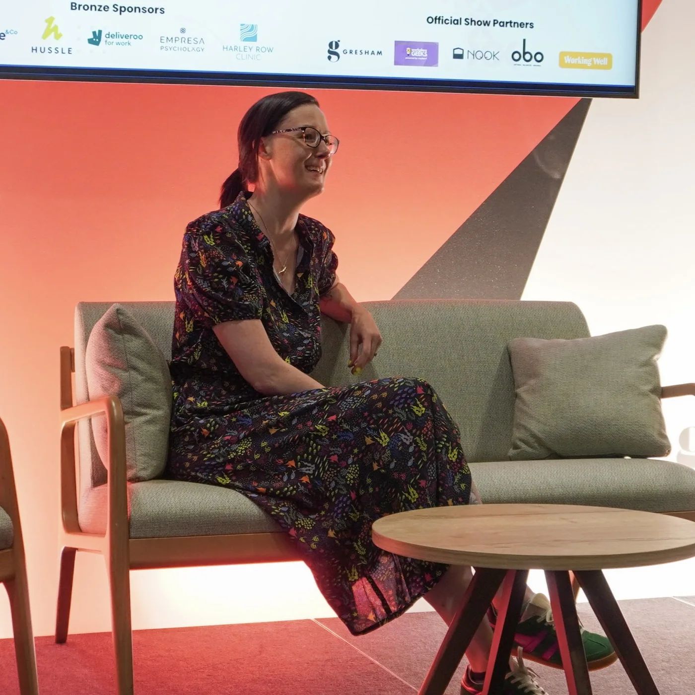Clare E Kenny taking part in a panel discussion